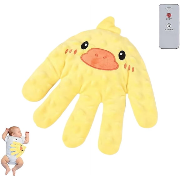 Baby Soothers Toys,Smart Baby Soother with Realistic Patting & Warmth,Cute Animal Plush Stuffed Doll Toy for Girls Boys,Plush Figure Soothing Toys for Home and Travel