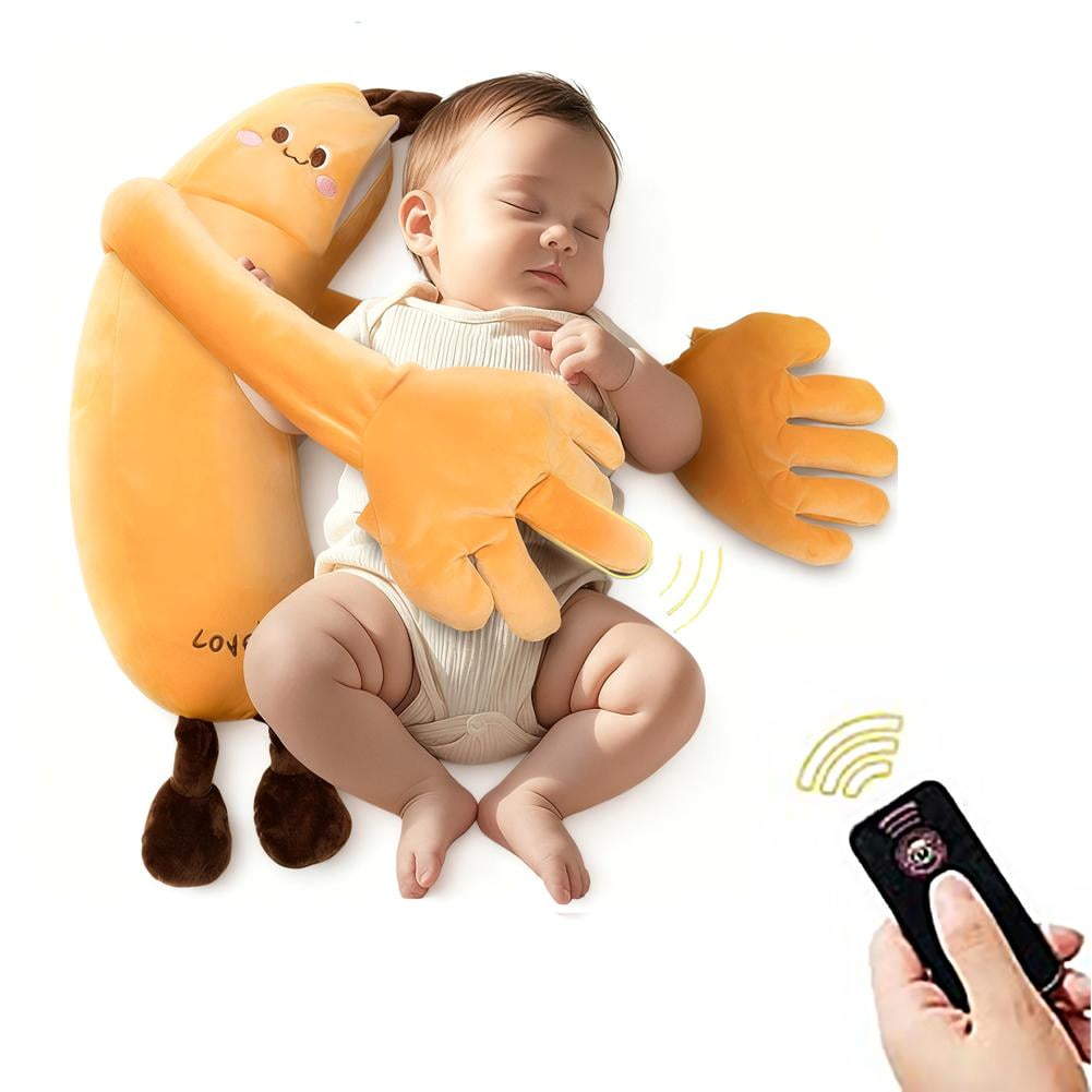 Baby Soothing Doll with Patting & Warmth - Simulated Sleep Aid, Remote Control Plush Toy for Infants 0-1 Year, 25.6 Inch
