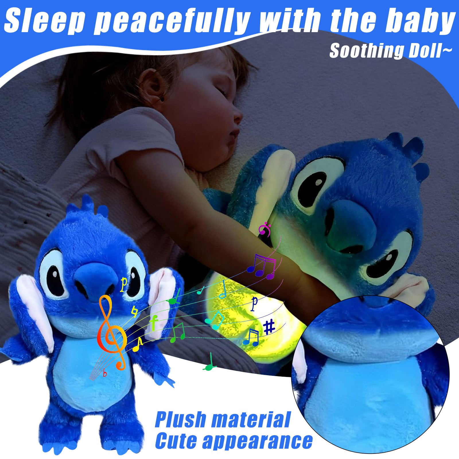 Baby Sound Machine Soothing Stitch, Anxiety Relief Stitch Breathing ...