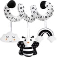 thumbnail image 1 of Baby Spiral Hanging Stroller and Car Seat Toys Black and White High Contrast Sensory Toy Newborn Plush Activity Toys for Bed Bassinet Crib Baby Carrier Gifts for 0 3 6 9 12 Months Girls Boys, 1 of 14
