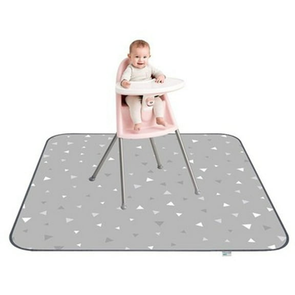 Baby Splat Floor Mat for Under High Chair Waterproof Anti-Slip Food Spill Mat for Eating Mess Floor Protector Mat and Table Cloth