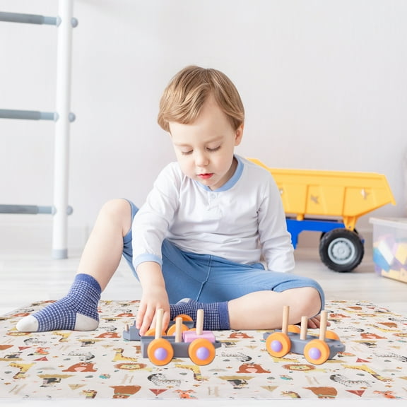 Baby Splat Mat for Under High Chair 53inch Waterproof Washable Floor Spill Mat Nonslip High Chair Floor Mat Large Size Floor Splash Mat Floor Protector for Floor and Infant Play