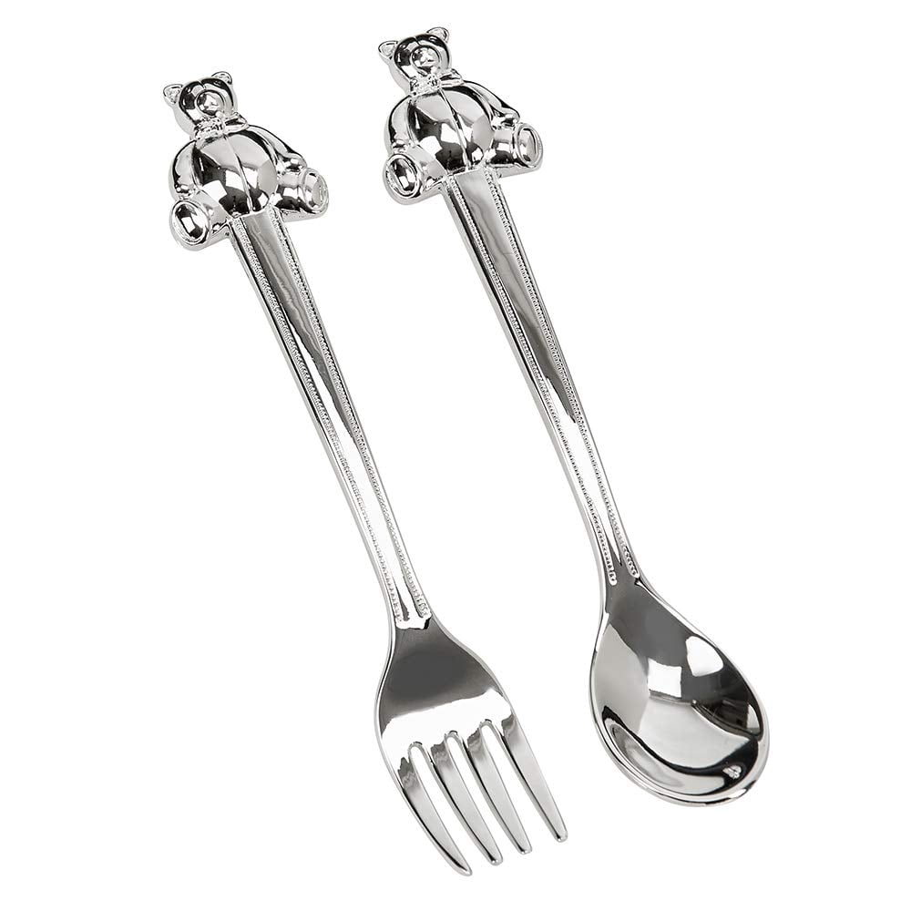 Baby Spoon and Fork in Nickel
