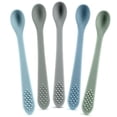 thumbnail image 1 of Baby Spoons First Stage Silicone Baby Spoon – Self Feeding Baby Utensils – Infant Spoons First Stage Baby Feeding Spoon - Soft & Gentle on Gums - BPA Free Silicone Baby Spoons Set (Pastel6), 1 of 2