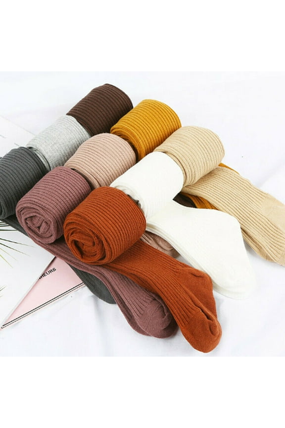 Baby Spring Fall Tights Hot Baby Toddler Kid Girl Ribbed Stockings Cotton Warm Pantyhose Solid Candy Color Tight 0-4Years