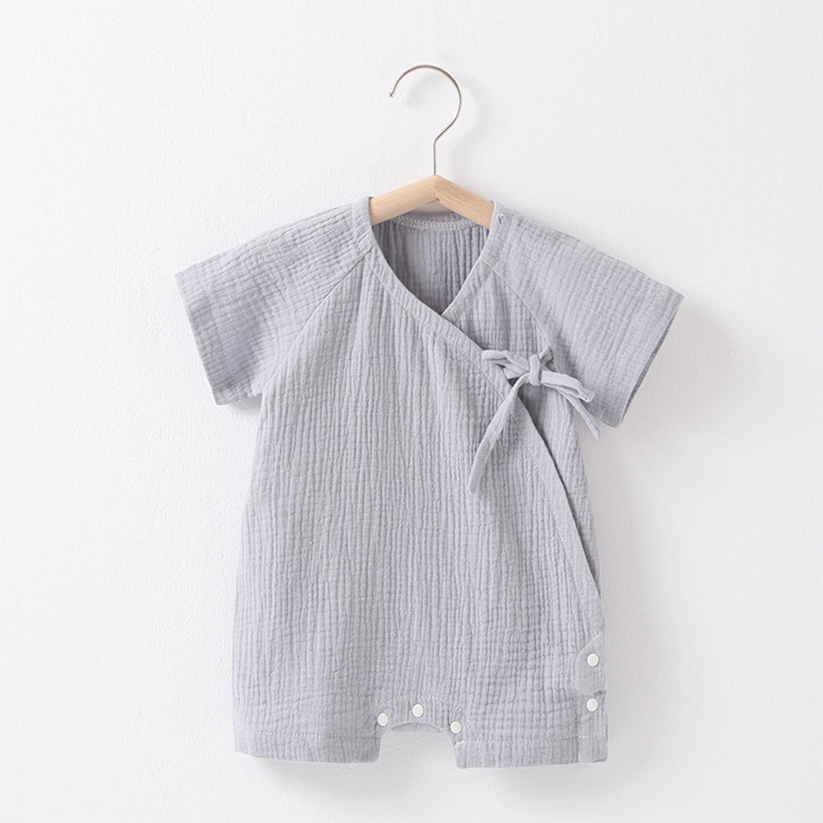Baby Spring New Onesie Newborn Climbing Clothes Short Sleeve Thin Ha Clothes Bag Fart Clothes Neutral Baby Girls Boys Cotton Romper