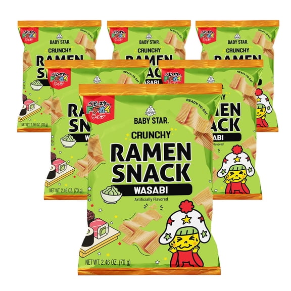 Baby Star - Ramen Snack Wide Wasabi - 2.46 Oz, Case of 6