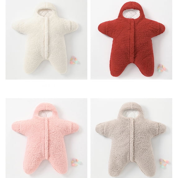 Baby Star Suit Newborn Starfish Bunting Romper Infant Footie Jumpsuit Winter Warm Wearable Blanket Baby Starfish 𝐂ostume