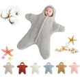 thumbnail image 1 of Baby Starfish Onesie, Thick Imitation Fleece Starfish Newborn Sleeping Bag, Infant Footie Jumpsuit Winter Warm Outfits, 1 of 11