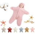 thumbnail image 1 of Baby Starfish Onesie, Thick Imitation Fleece Starfish Newborn Sleeping Bag, Infant Footie Jumpsuit Winter Warm Outfits, 1 of 11