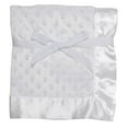 thumbnail image 1 of Baby Starters White Textured Embossed Dot 2-Ply Baby Blanket with Satin Trim, 1 of 4