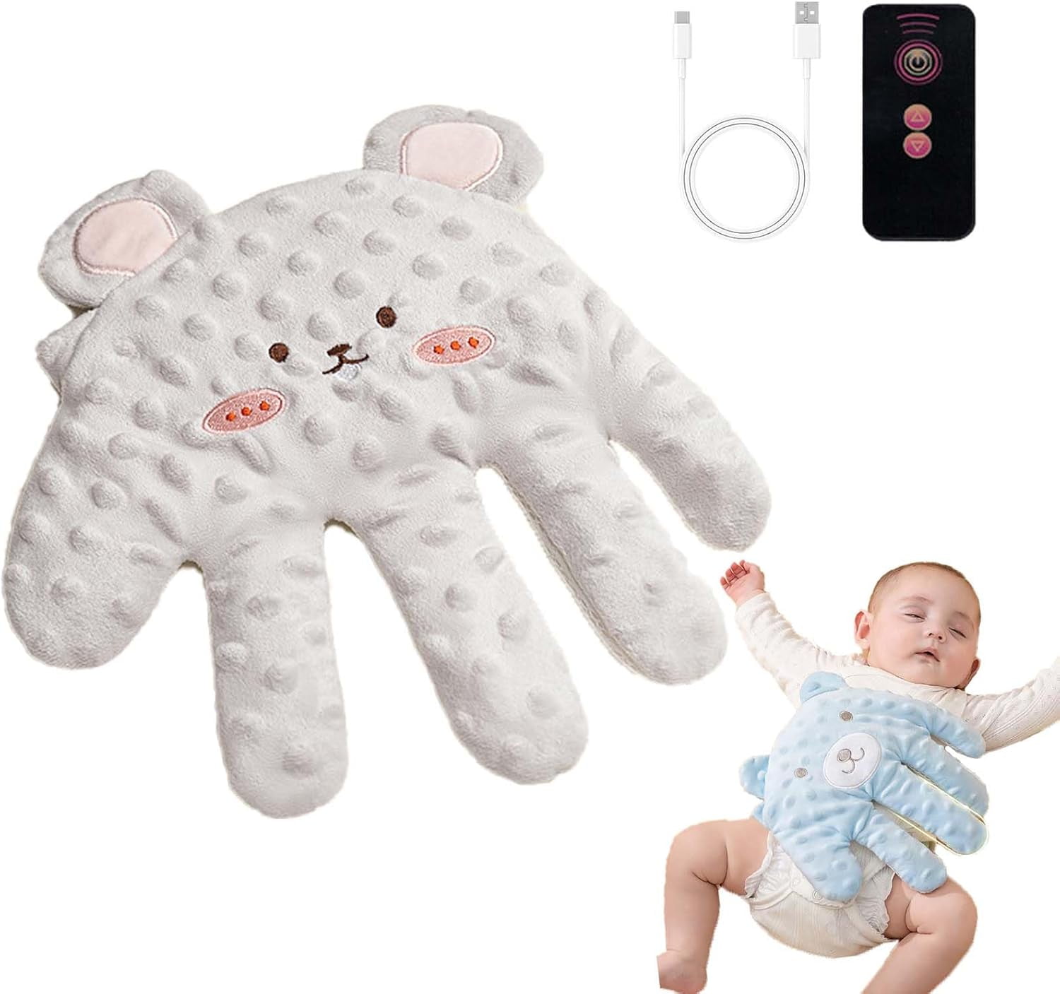 Cuscino Soffice Con Movimento Palmare Per Neonati - Controllo Remoto Per Nanna Tranquilla - Foto 4