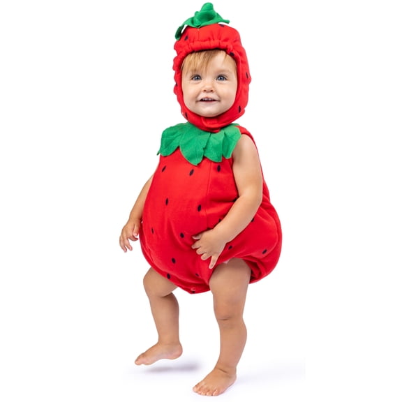 Dress Up America Baby Strawberry, Red, 6-12 Months