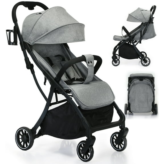 Baby Stroller, 2 in 1 Convertible Baby Stroller Folding Infant Newborn Reversible Bassinet Pram