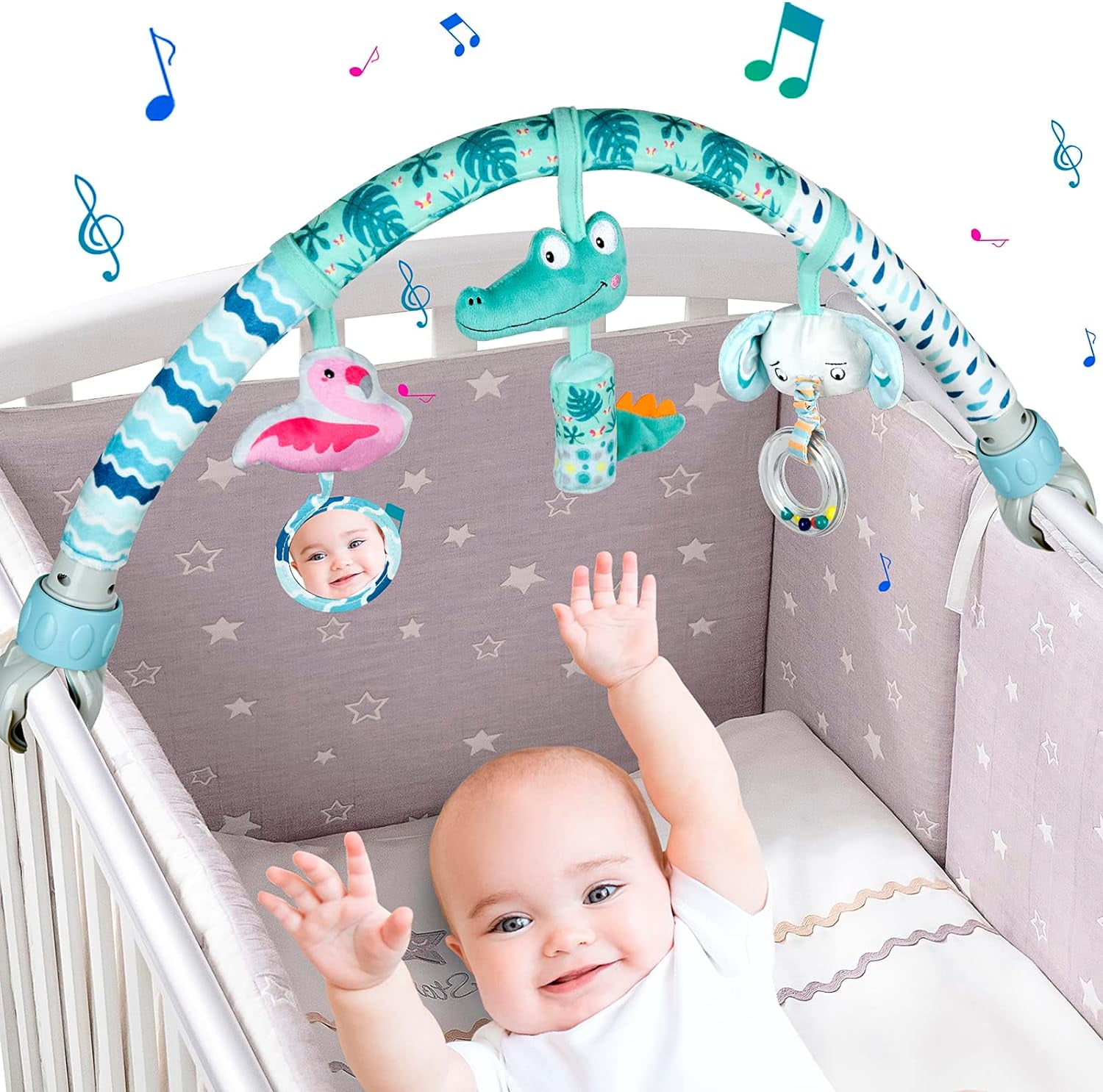 Baby Stroller Arch Toys, Mobile for Crib, Detachable Activity