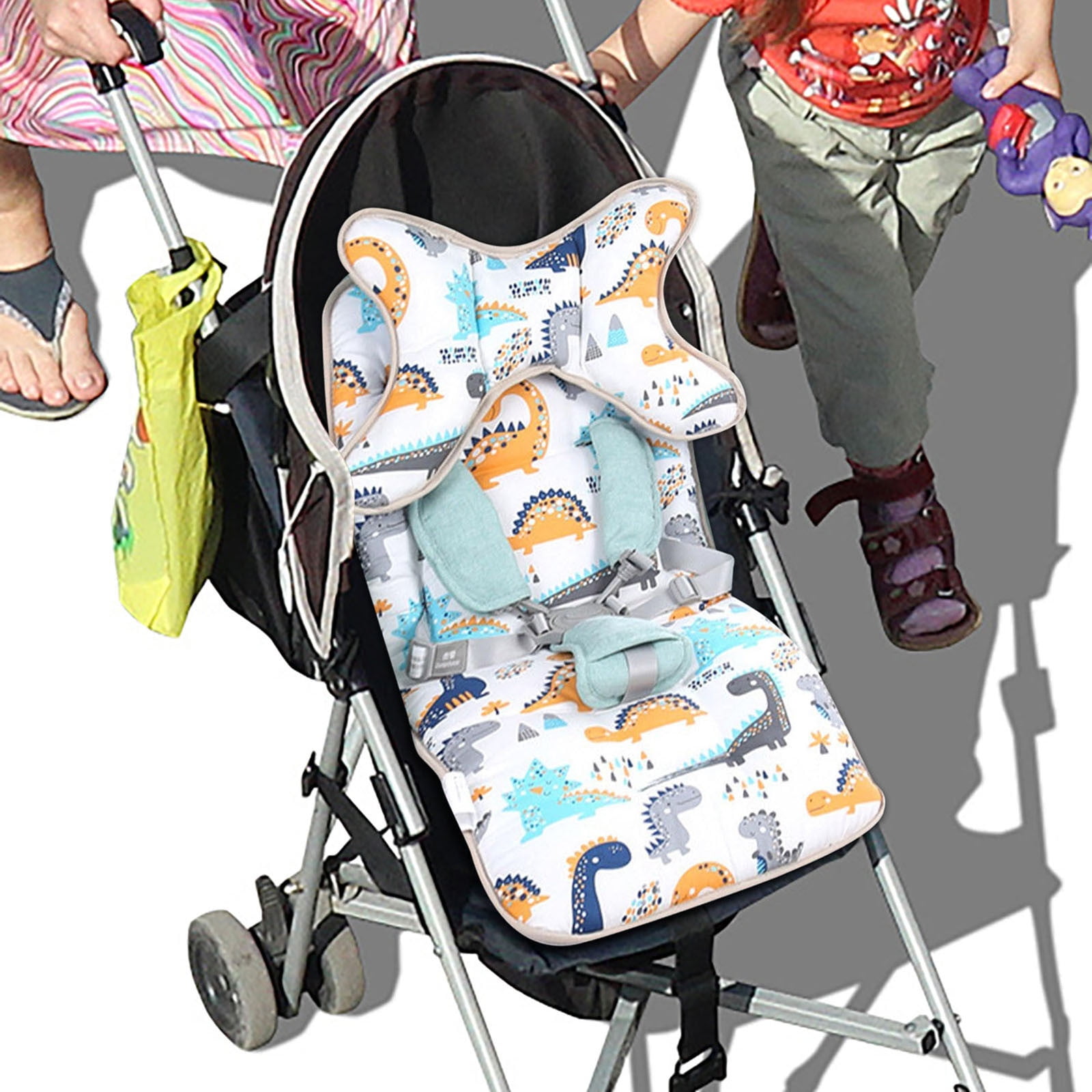 Baby Stroller Cushion | Toddler Car Seat Cushion Soft Stroller Mat Baby Stroller Bunting Bags Baby Head Neck Support Pillow Mattress Cover Toddler Seat Pad Liner
