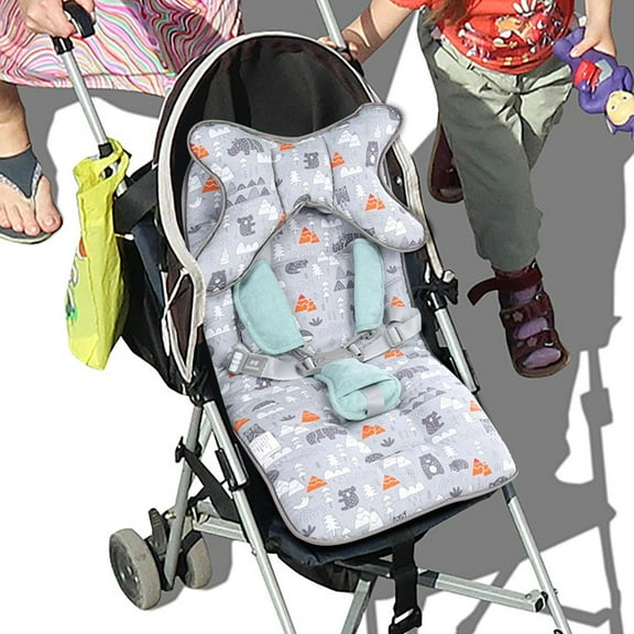 Baby Stroller Cushion | Toddler Car Seat Cushion Soft Stroller Mat Baby Stroller Bunting Bags Baby Head Neck Support Pillow Mattress Cover Toddler Seat Pad Liner