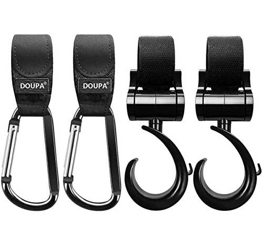 Baby Stroller Hooks Clips, Convenient Stroller Accessories Mommy Bag Hooks for Hanging Diaper Bags ,Purse,Stroller Organizer, Perfect for Uppababy, Babyzen Yoyo, Britax, Bugaboo, Bob, P