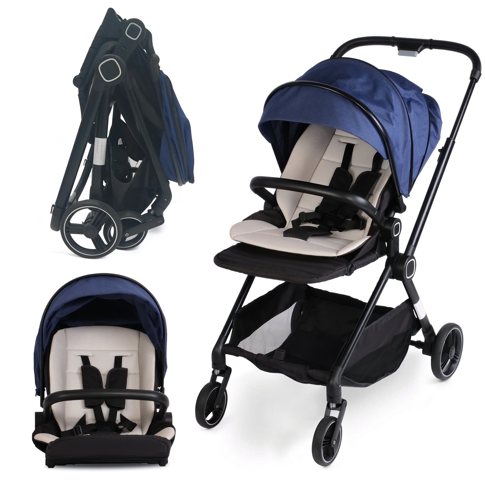 Baby Stroller for Newborn, 2 in1 Convertible Stroller, Adjustable