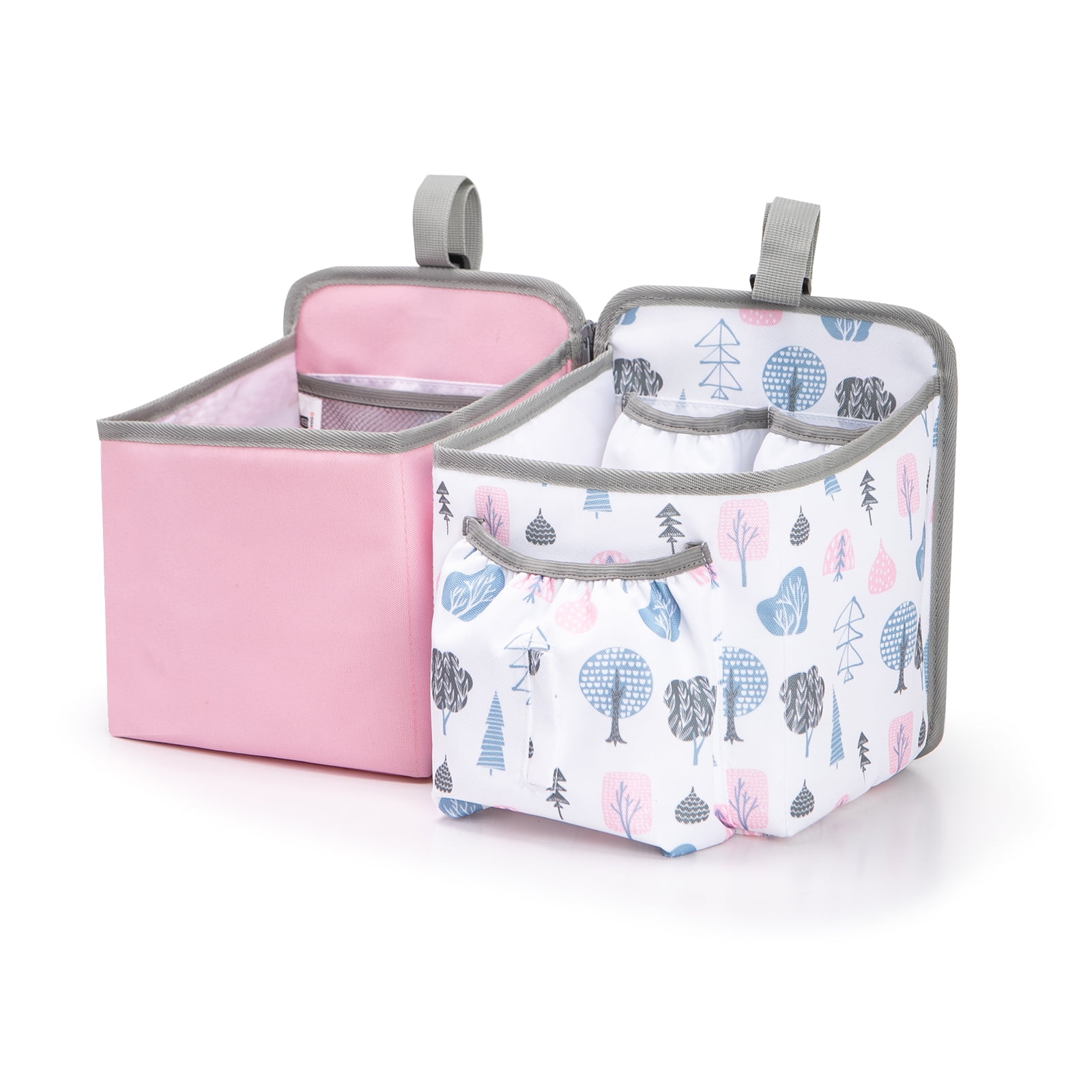 Baby Stroller Organizer Bag Bedside Caddy Diaper Storage Bin Hanging Storage Bag for Baby Bed/Baby Cart