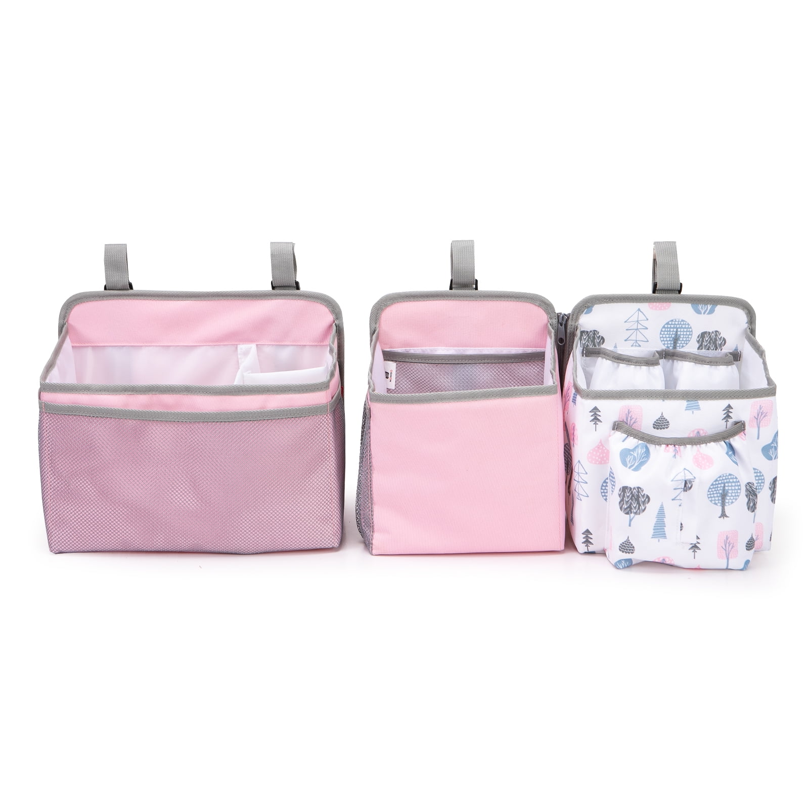 Baby Stroller Organizer Bag Bedside Caddy Diaper Storage Bin Hanging Storage Bag for Baby Bed/Baby Cart