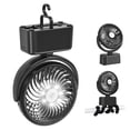 thumbnail image 1 of Baby Stroller Oscillating Fan with LED Light, 5000mAh Rechargeable Battery Operated Small Camping Tent Fan 3 Speed for Hanging, Winding, Standing, Hand Held with Hook & Diffuser Holder, 1 of 10