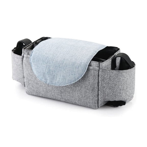 Baby Stroller Storage Bag, Large Capacity Organizer for Milk Bottles, Diapers, and Baby Essentials, Insulated Pouch with Hanging Hook for Stroller and Travel Use,a