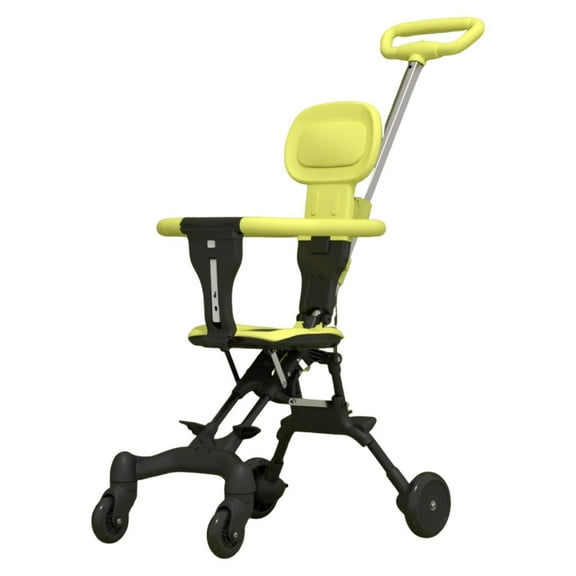 Baby Stroller Travel Pushchair 360 Degree Swivel Wheels Compact Folding Metal Material for Toddlers Trip and Airplane