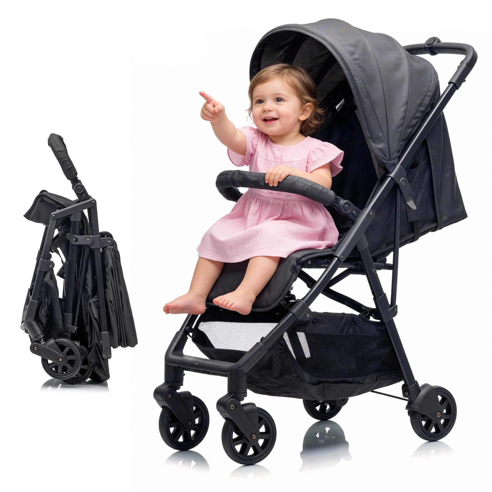 Stroller For Baby Stroller,Ultra-Lightweight One-Hand Fold Stroller (6 Months-3 ...