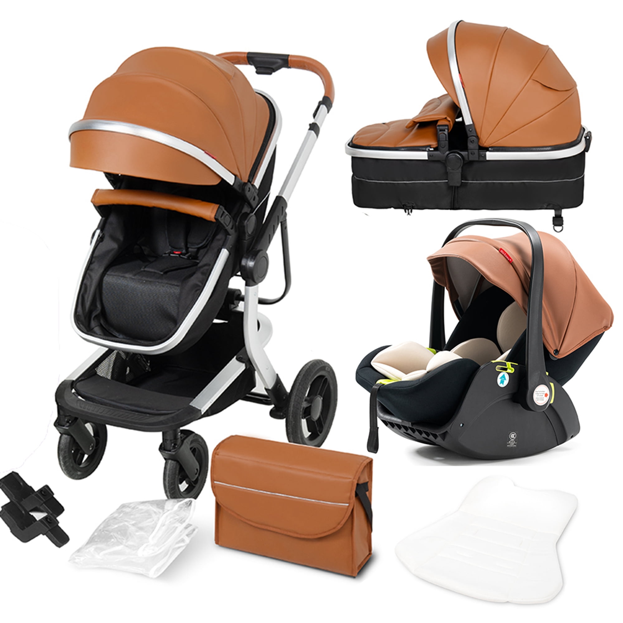 Baby Stroller Wagon Baby Carriage Combo Portable Basket Unisex Travel System Wagon Pram Sansujyuku sansujyuku.com