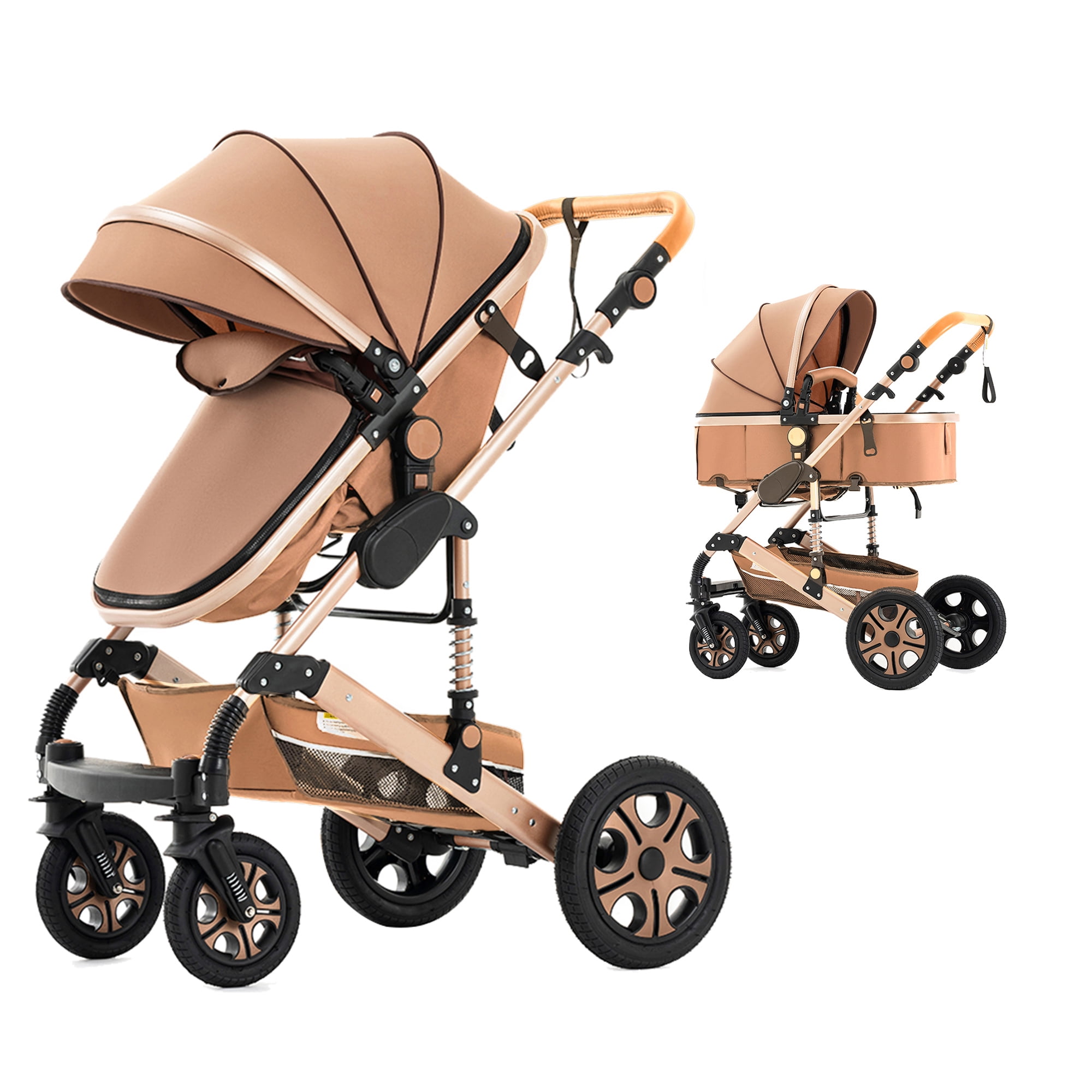 Baby Stroller Wagon Pram Combo Portable Basket Travel System Baby Carriage Infant Stroller With Base