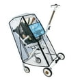 thumbnail image 1 of Baby Strollers Rain Guard Clear Pram Cart Shade Easy Folding Protector Case for Travel & Shopping, 1 of 8