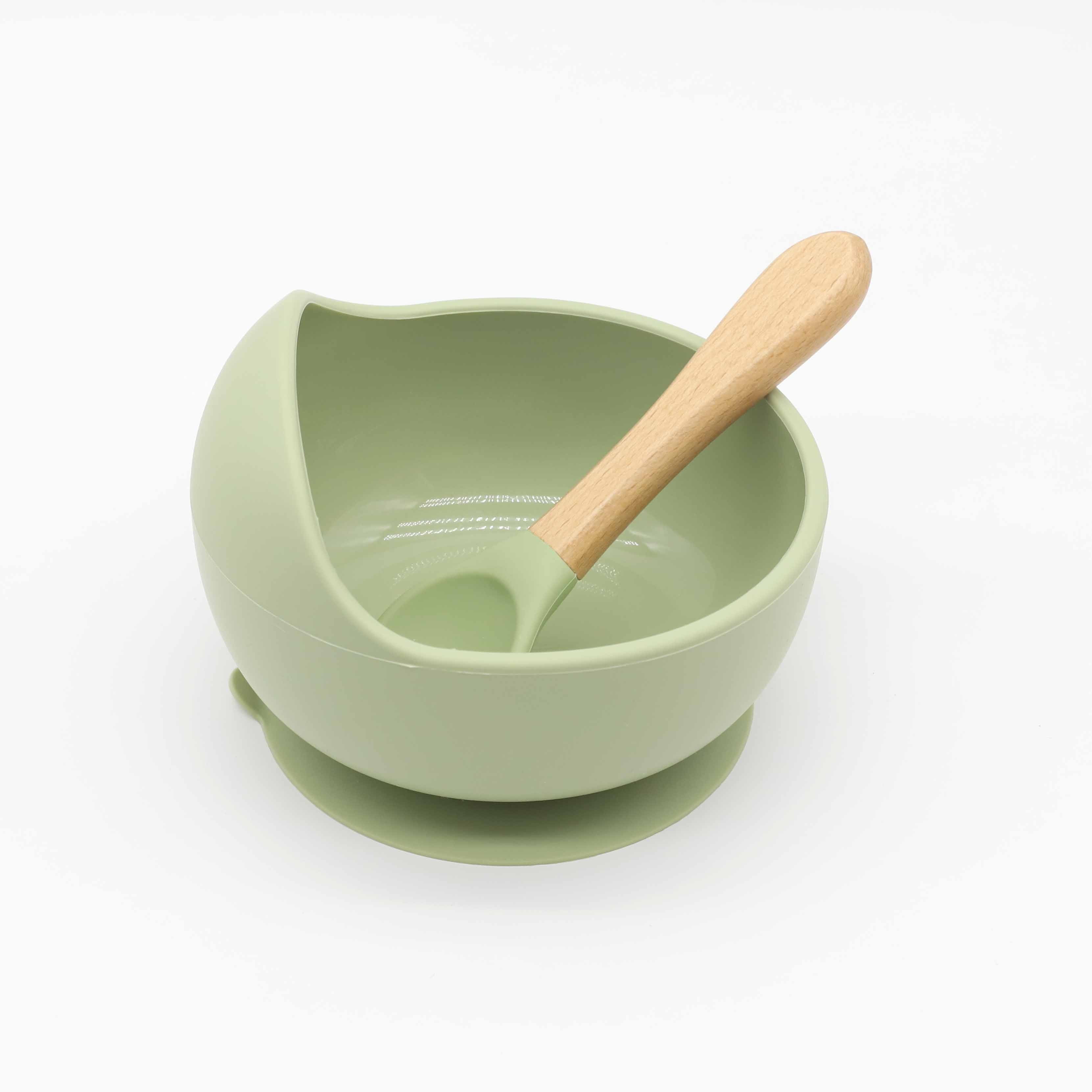 Baby Suction Bowl With Spoon, Silicone Bowl & Spoon Set, Kids, Toddlers