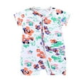 thumbnail image 1 of Baby Summer Bodysuit 𝐈𝐧fant Boys Girls Jumpsuit Short Sleeve Cartoon Heart Print Romper 𝐍ewborn Zipper Outfit, 1 of 2