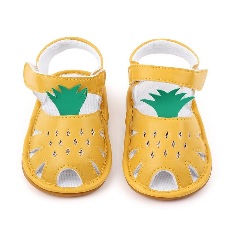 Baby Summer Breathable Anti skid Pineapple Sandal Toddler Flat Prewalker Shoes