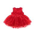 thumbnail image 1 of Baby Summer Clothes Toddler Girls Cute Embroidery Lace Mesh Princess Dress Headband Two-piece Set Clothing Outfits, 1 of 4