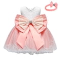 thumbnail image 1 of Baby Summer Clothes Toddler Girls Lace Bowknot Birthday Party Wedding Gown Kids Dresses, 1 of 3