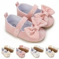 thumbnail image 1 of Baby Summer New Toddler Sandals Outside Wear Non-slip Breathable Sandals Sweet Soft Soled Cloth Shoes White qILAKOG Size 6, 1 of 8