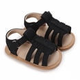 thumbnail image 1 of Baby Summer New Toddler Sandals Outside Wear Non-slip Breathable Sweat Proof Infant Sandals Black qILAKOG Size 6, 1 of 7