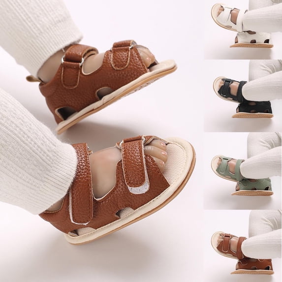 Baby Summer New Toddler Sandals Outside Wear Non-slip Breathable Sweat Proof Infant Sandals Green qILAKOG Size 6