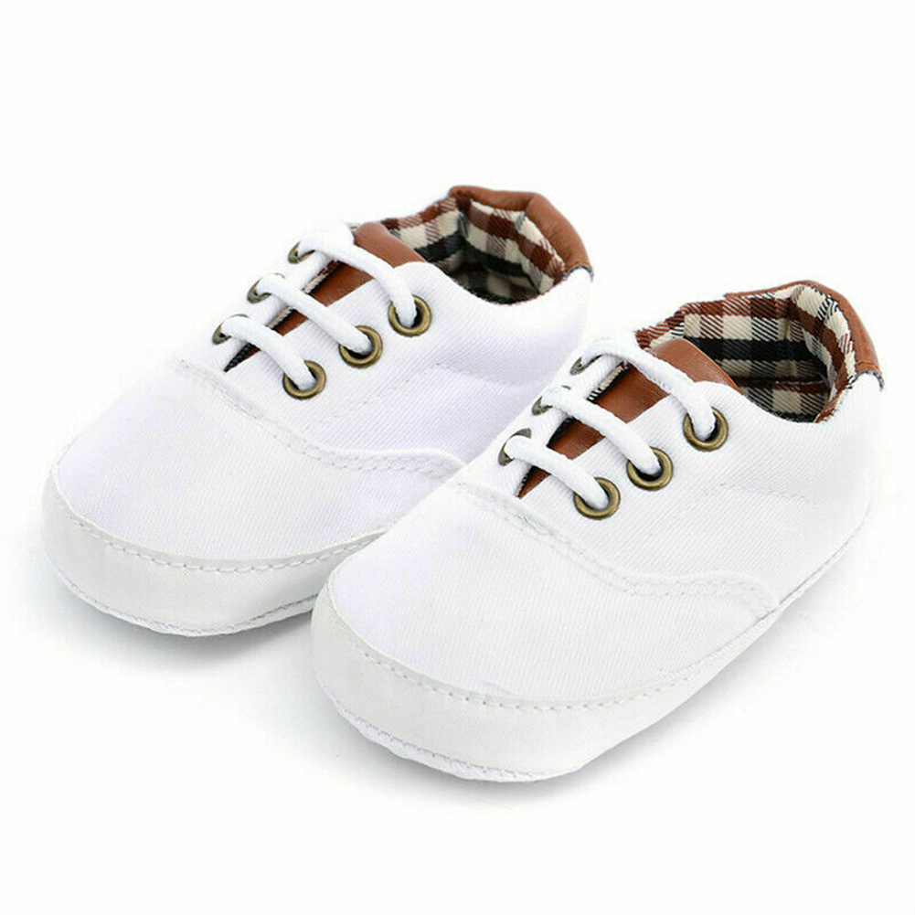 Baby Summer Shoes Newborn Baby Girl Boys Canvas Soft Sole Pram Shoes Anti-Slip Patchwork Sneakers Moccasin Prewalker First Walker - image 1 of 4