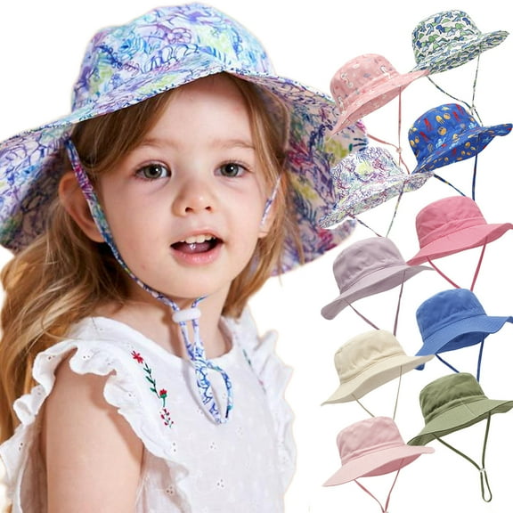Baby Sun Hat Adjustable Cap Toddler Beach Summer Hats UPF 50+ for Baby Girl Boy