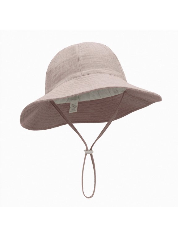 Baby Sun Hat Boy Cute Kids Sun Hat for Toddler Girls Bucket Hats UV Protection Summer Hat for Kids Wide Brim Fishing Hat (H,XS)