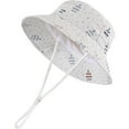 thumbnail image 1 of Baby Sun Hat Floral Cartoon Upf 50+ Bucket Hats Adjustable With Wide Brim Beach Hat Kids Bucket Hat Green, 1 of 2