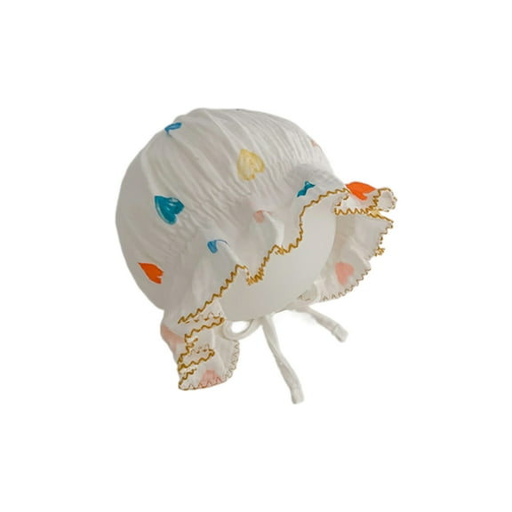 Baby Sun Hat Lace Earflap Hat Little Girl Infant Cotton Bonnet Cap Princess Cap Baby Sun Protections Hat