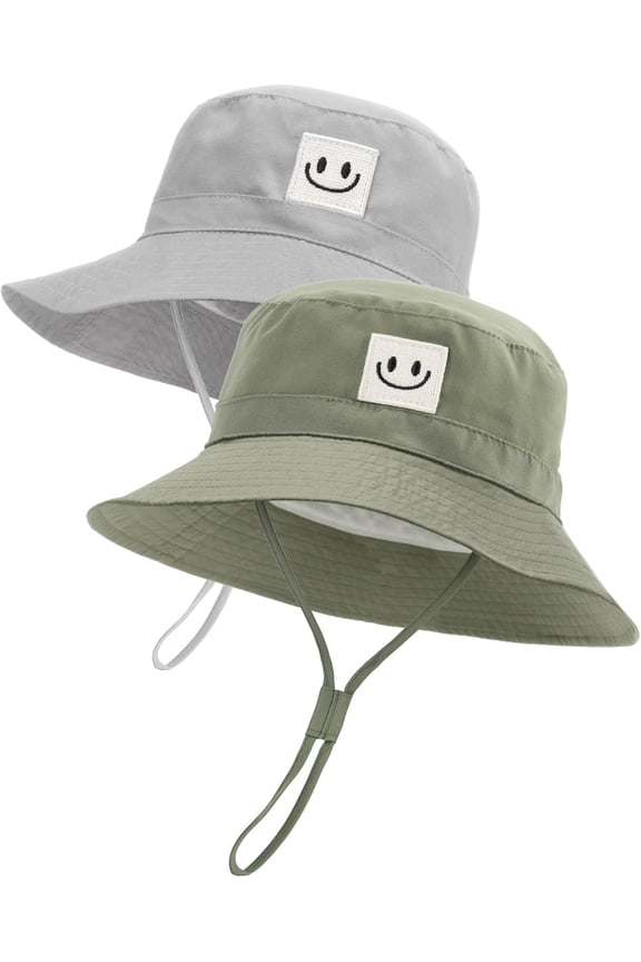 Baby Sun Hat Smile Face Toddler Boys Girls Bucket Hat 0-5 Years Kids UPF 50+ Sun Protection Summer Hats