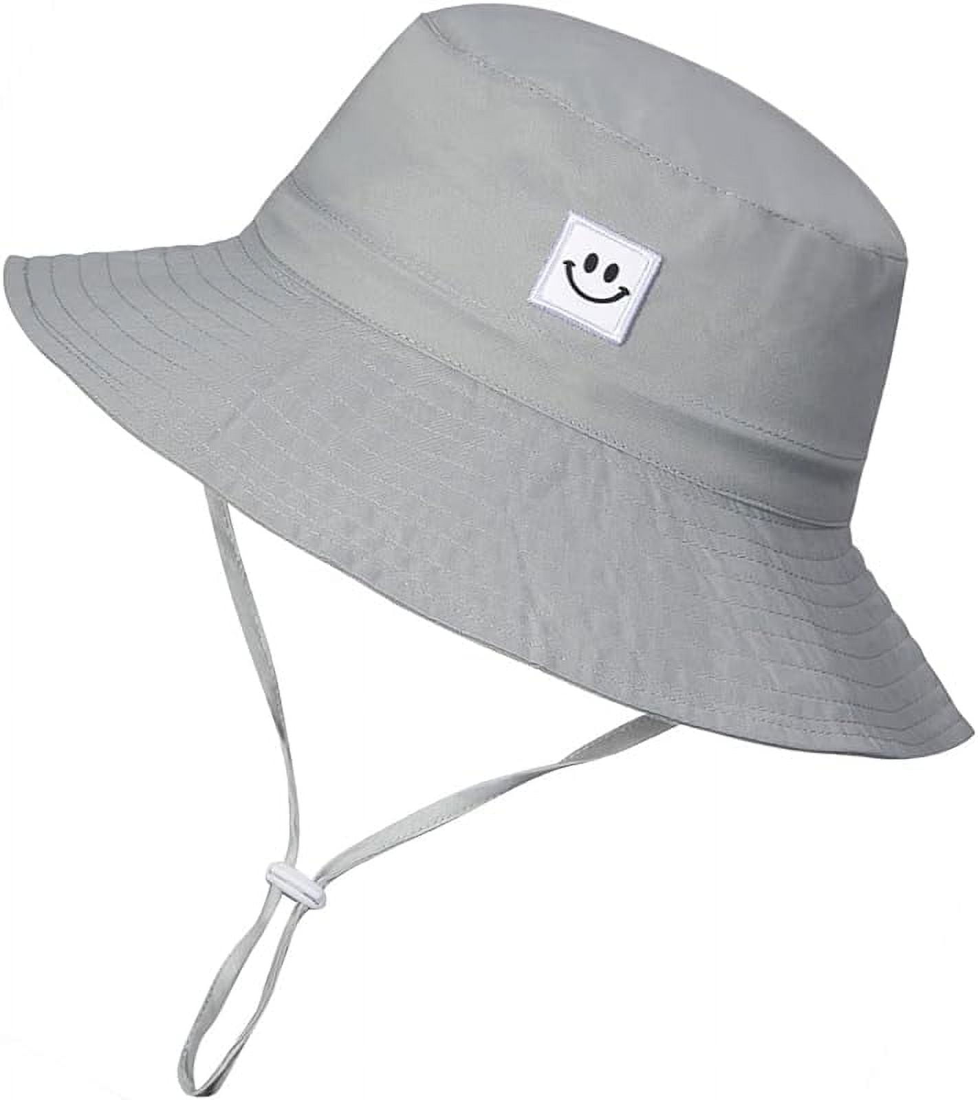 Baby Sun Hat fashion Smile Face UPF 50+ Toddler Bucket Hat for Boys Girls 0-7 Years