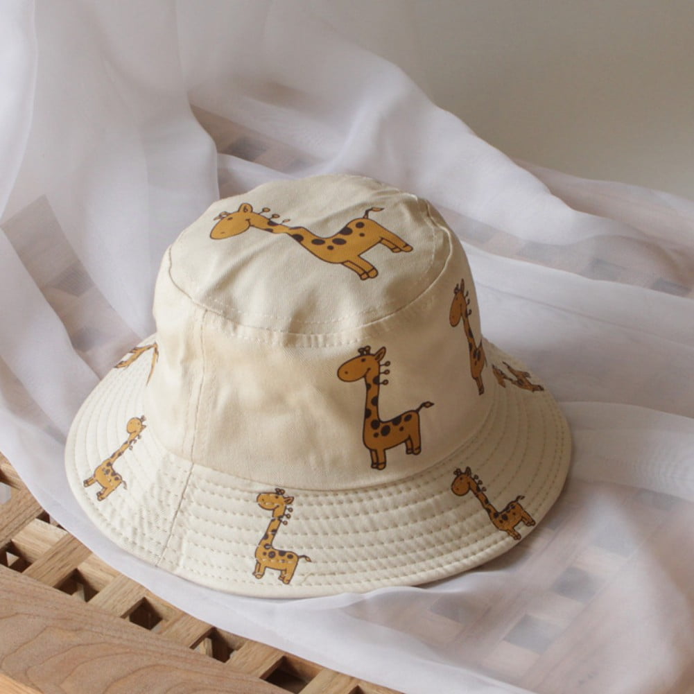 Baby Sun Hat Summer Beach Hat Giraffe Bucket Cap Boy Girl Toddler Kids 1-4  Years