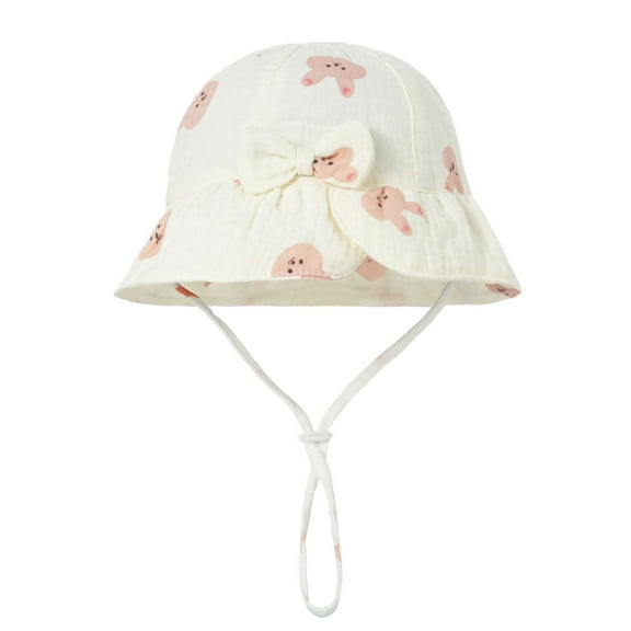 Baby Sun Hat Toddler Baby Girl Hats Spring Summer Kids Beach Wide Brim Bucket Caps,Color:Pink