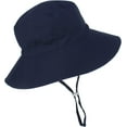thumbnail image 1 of Baby Sun Hat Toddler Beach Swim Hats UPF 50+ Summer Bucket Hat Kids Infant Wide Brim Adjustable Sun Hat for Baby Boy Girls Navy 2-5T, 1 of 5